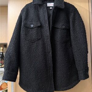 Joe Fresh Women's Black Teddy Jacket